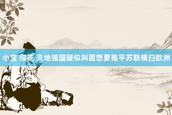 小宝 探花 天地强国疑似叫嚣想要推平苏联横扫欧洲